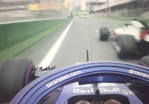 VIDEO: 'Gevaarlijke' Magnussen tikt Gasly met hoge snelheid aan