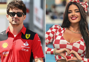 Leclerc red hot on AND off track after being snapped with former Miss Croatia