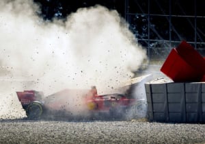 Ferrari: 'Moeten nog verder onderzoeken hoe crash Vettel kon gebeuren'
