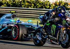 VIDEO: De officiële beelden van het raceavontuur van Hamilton en Rossi