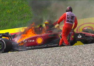 Se incendia el auto de Carlos Sainz en el Gran Premio de Austria