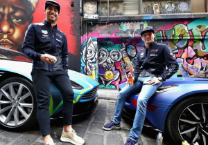 IN BEELD: Verstappen en Ricciardo spuiten graffiti op gepersonaliseerde DB11