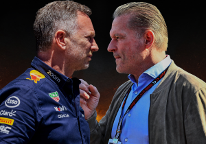 Jos Verstappen caught in tense exchange with Christian Horner