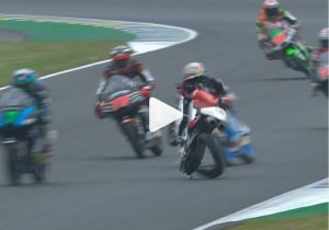 VIDEO: Runaway bike swerves into traffic in crazy Moto3 crash!