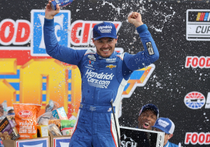 NASCAR Cup Series star Kyle Larson claims dramatic race win