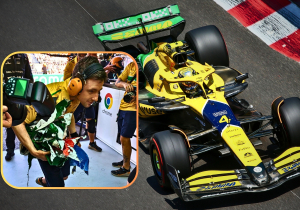 Heineken-banner vast onder auto Norris in kwalificatie Monaco: "Hoort niet te gebeuren in F1"