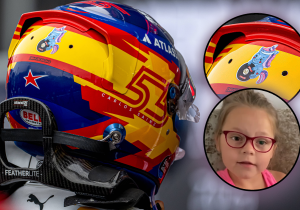 REVELADO: Por esto Sainz llevó una calcomanía de UNICORNIO en su casco en Bakú