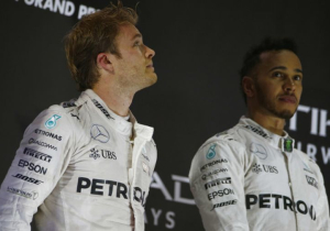 'Hamilton blokkeerde podiuminterview door Nico Rosberg'