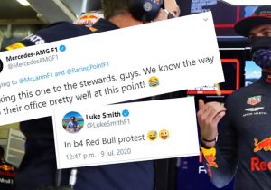 Hilariteit op social media door hashtag: "Gaat Red Bull nu in protest?"