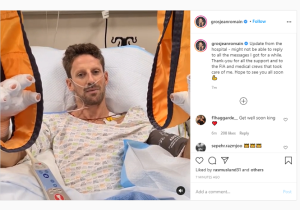 Grosjean laat voor het eerst van zich horen na horrorcrash: 'Zonder Halo zat ik hier nu niet'