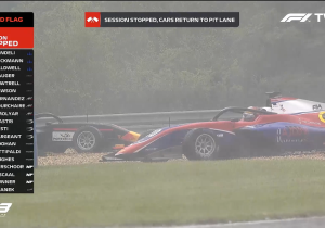 IN BEELD: Regen boven de Hungaroring, Formule 3 stilgelegd