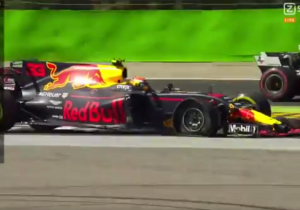 VIDEO: Verstappen raakt band kwijt door touché met Massa