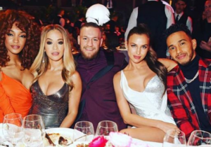Hamilton and Conor McGregor party at Fashion Awards