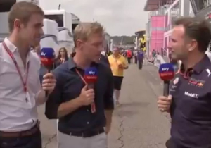 VIDEO: Christian Horner tikt Sky-verslaggever op edele delen