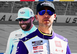 Denny Hamlin questions lack of NASCAR action after Ross Chastain's 'bulls**t racing'
