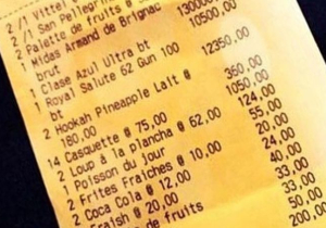 BIZAR! Bonnetje van een avond uit in Monaco uitgelekt