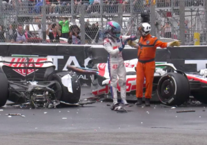 Schumacher Haas shockingly breaks in two after heavy Monaco smash