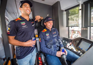 VIDEO: Max Verstappen en Daniel Ricciardo besturen tram in Oostenrijk
