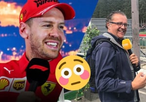 Sebastian Vettel neemt Jack Plooij in de zeik: "Waarom word je nou rood?"