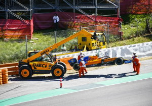 Norris points finger at Stroll after Spain collision