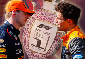 Verstappen en Norris dollen om gebroken trofee: "Heb je gezegd dat het mijn schuld was?"