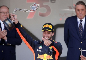 Ricciardo verloor bijna de derde plek: "Dat was niet echt een lekker moment"