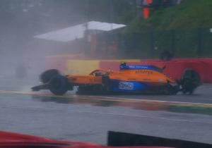 Norris crashes heavily at Eau Rouge in Belgian Grand Prix qualifying