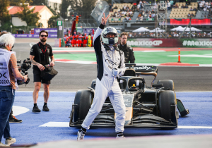 F1 star pictured celebrating SHOCK Mexican GP victory