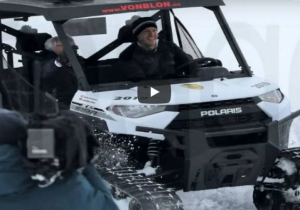 VIDEO: Vettel and Ecclestone racing in a snowmobile... yep, it's still the off-season