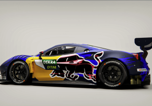 Dit is de Ferrari-bolide waar Albon en Red Bull mee deelnemen aan DTM