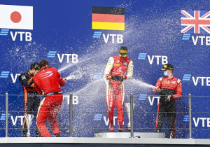 Ferrari-pupillen Schumacher, Schwartzman en Ilot in actie in Ferrari-bolide