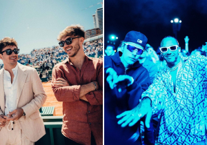F1 Spring Break: Hamilton in Coachella porpoise party as drivers style it up at Monaco tennis