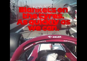 Raikkonen geïrriteerd: "Schiet verdomme op met die bandenwarmers"
