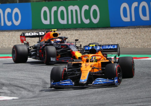 Masi verklaart tijdstraffen Norris en Pérez: 'Verplicht een autobreedte aan ruimte te geven'