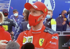 Vettel uit ongenoegen over confetti na race: "Iemand moet dit gaan opruimen"