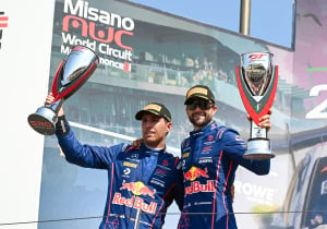 Onderbroek van Verstappen hielp nét niet: Gounon en Juncadella tweede op Misano