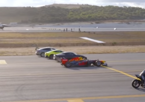 VIDEO: Red Bull F1 car races fighter jet and more in ultimate drag race!
