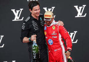 Toto Wolff gives blunt response to Lewis Hamilton's historic Ferrari win