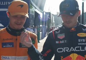 Norris wordt geïnterviewd door Verstappen: "Had gehoopt dat jij er niet zou zijn"