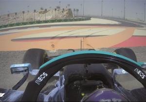 In beeld: Lewis Hamilton spint en veroorzaakt rode vlag