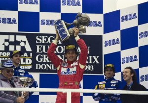 Senna's Sonic trophy out of storage, and on display at McLaren