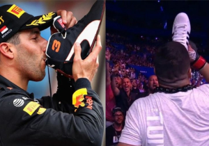 UFC fighter at war with F1 over... the 'shoey'