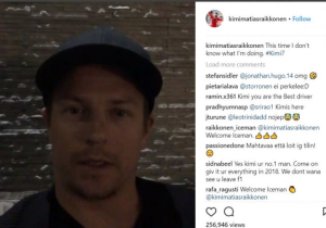 VIDEO: Kimi Räikkönen start met Instagram: 'Geen idee waar ik mee bezig ben!'