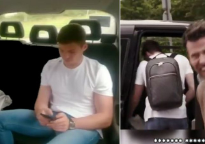 VIDEO: Verstappen in de zeik genomen door 'taxichauffeur'