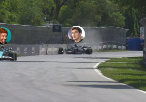 George Russell: Choqué por intentar presionar a Fernando Alonso