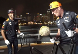 VIDEO: Vorig jaar in Singapore: Verstappen en Ricciardo gaan los op Doerian
