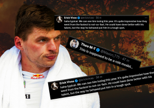 Wereld ziet Verstappen vloeken en tieren op live televisie: zo zijn de reacties