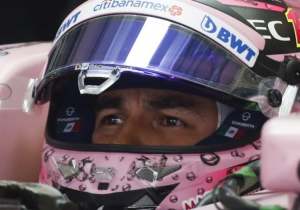 Sergio Perez test in Abu Dhabi microfoon om motor zwaarder te laten klinken