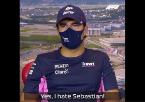 Perez ontvangt Vettel met open armen: "Ik haat hem"