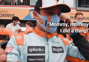 VIDEO: McLaren-monteurs nemen met moeder bellende Norris in de zeik